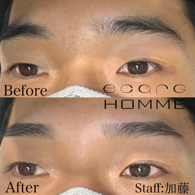 menu : アイブロウスタイリング×まつげパーマ

design :ナチュラルさを残しつつキリッとストレート✨
濃さのムラは間引きで毛量調整で解決◎

まつげパーマで下がりまつ毛解消！目元が明るく見えます👀
⁡
担当者 加藤

【メンズアイブロスタイリング】
3回目まで 税込5,500円
スタイリング+眉カラー 税込8,250円

24歳以下の学生さん 税込5,000円
スタイリング+眉カラー 税込7,500円

エサージュオム銀座店
📍104-0061 東京都中央区銀座６丁目８−１９ VORT銀座miyuki st 6F

ホットペッパー・Webからもご予約頂けます。
お気軽にお問い合わせください♪
営業時間
平日、土10:00-20:00
日祝10:00-19:00
年中無休（年末年始を除く）
⁡
 #眉毛サロン  #ワックス脱毛  #メンズアイブロウ  #メンズ眉  #まつ毛パーマ
⁡
アイブロウ 眉毛 アイブロウスタイリング アイブロウワックス 美眉スタイリング 眉毛ワックス メンズ眉毛 眉毛スタイリング 眉毛デザイン メンズ眉サロン メンズまつ毛パーマ 垢抜け メンズ美容 美容男子 前撮り 結婚式 ブライダル ブライダル